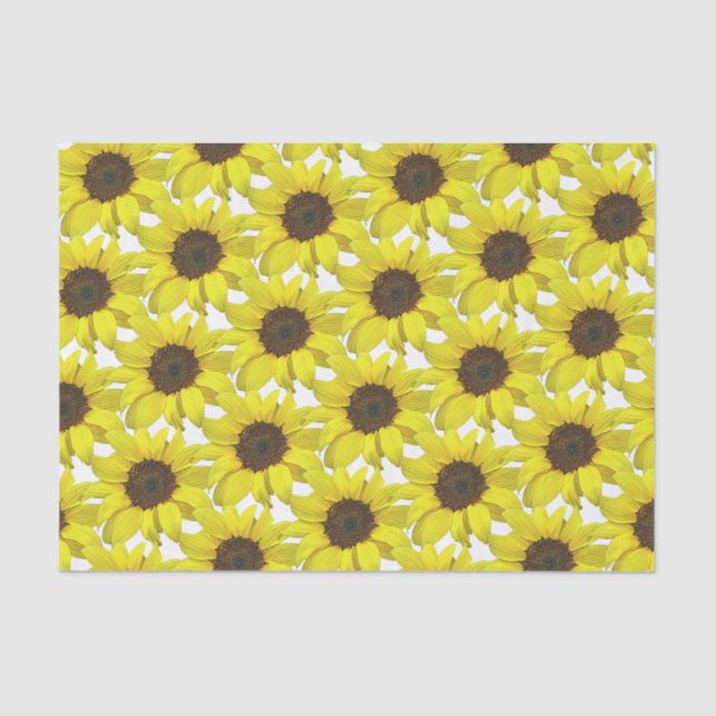 Papier Mousseline Tournesol recouvert  (Recto)