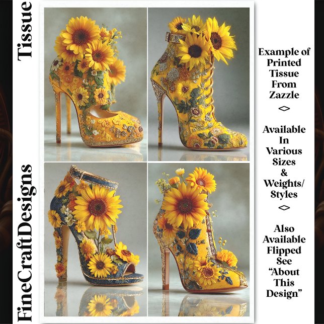 Papier Mousseline Tournesol Stiletto Heure Art DT3R Découpage (Créateur téléchargé)