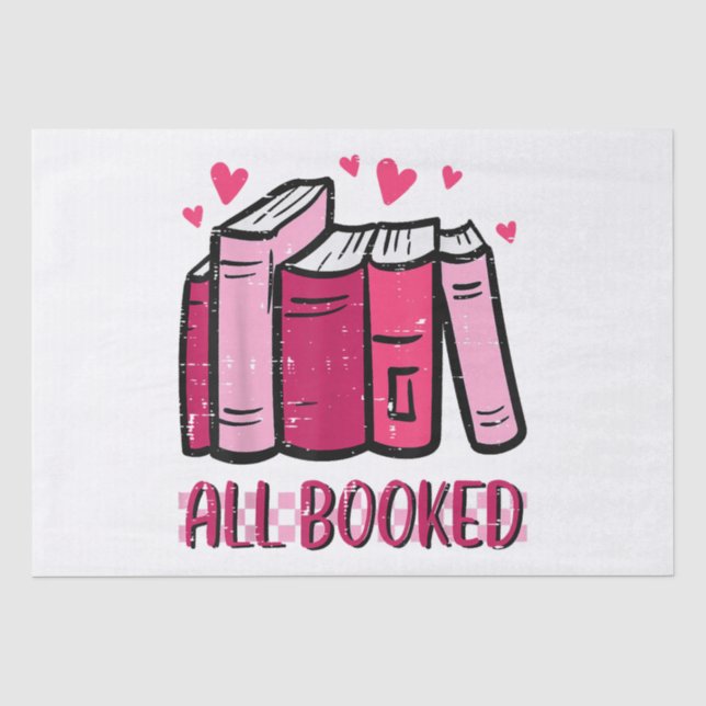 Papier Mousseline Tous Booked Funny Lire Livre Lecture Bibliothécair (Recto)