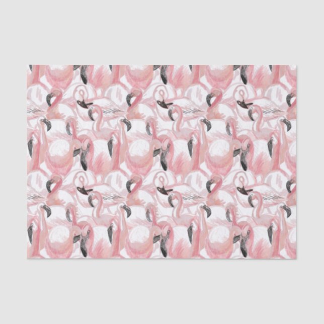 Papier Mousseline tous les flamants (Recto)