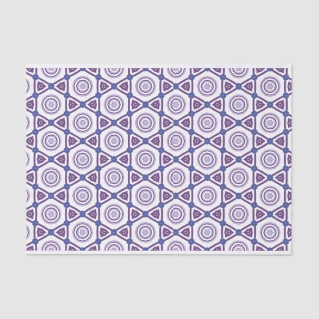 Papier Mousseline Toutes les occasions géométriques violet (Recto)