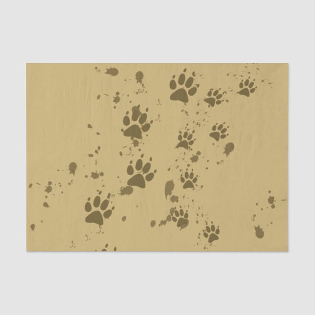 Papier Mousseline Traces de loup (Recto)