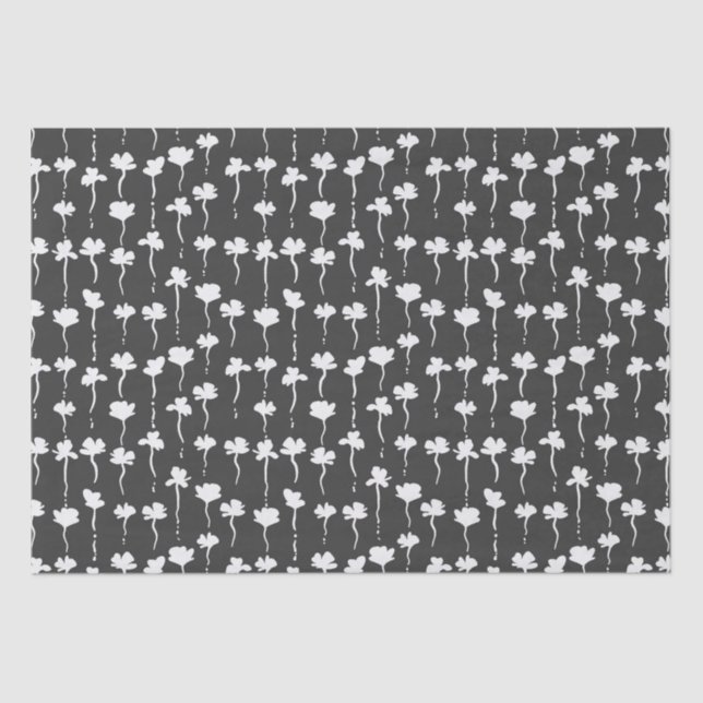 Papier Mousseline Traces florales (Recto)