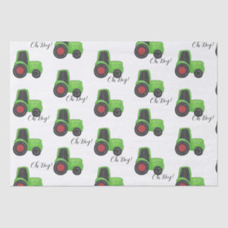 Papier Mousseline Tracteur bébé garçon