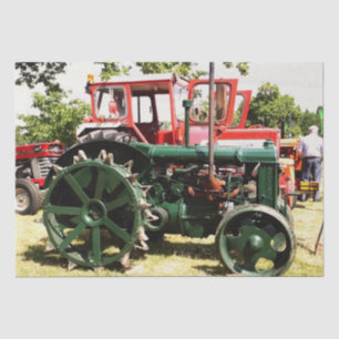 Papier Mousseline TRACTEURS vintages