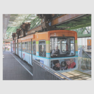 Papier Mousseline Train flottant Orange Blue Wuppertal