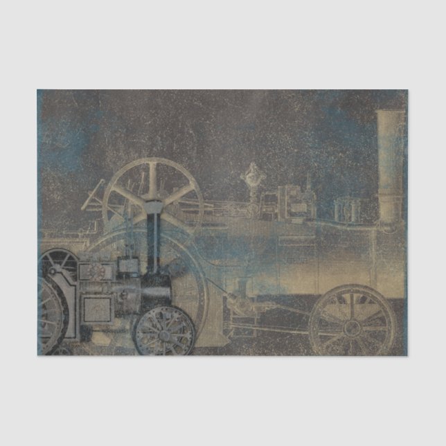 Papier Mousseline Train Steampunk (Recto)