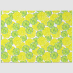 Papier Mousseline Tranches de chaux et de fruits de citron