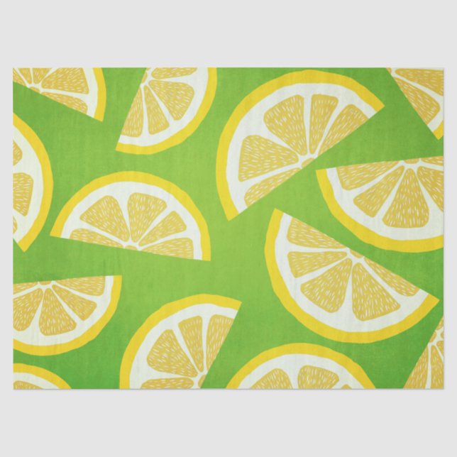 Papier Mousseline Tranches de citron sur le papier de tissus Arrière (Recto)