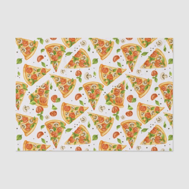 Papier Mousseline Tranches de Vegan Pizza pour les amateurs de pizza (Recto)