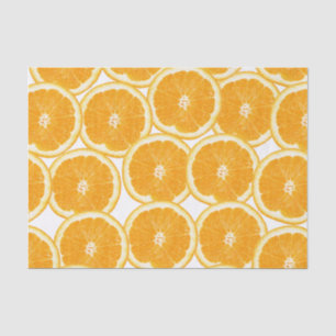 Papier Mousseline Tranches d'orange d'agrume d'été