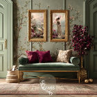 Tranquillité Chinoiserie Oiseau Floral Romance