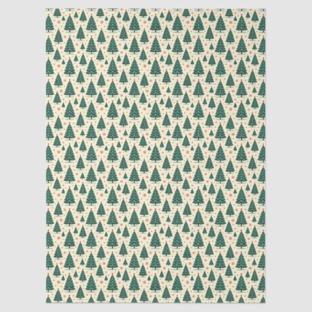 Papier Mousseline Trees and Snowflakes (Recto)