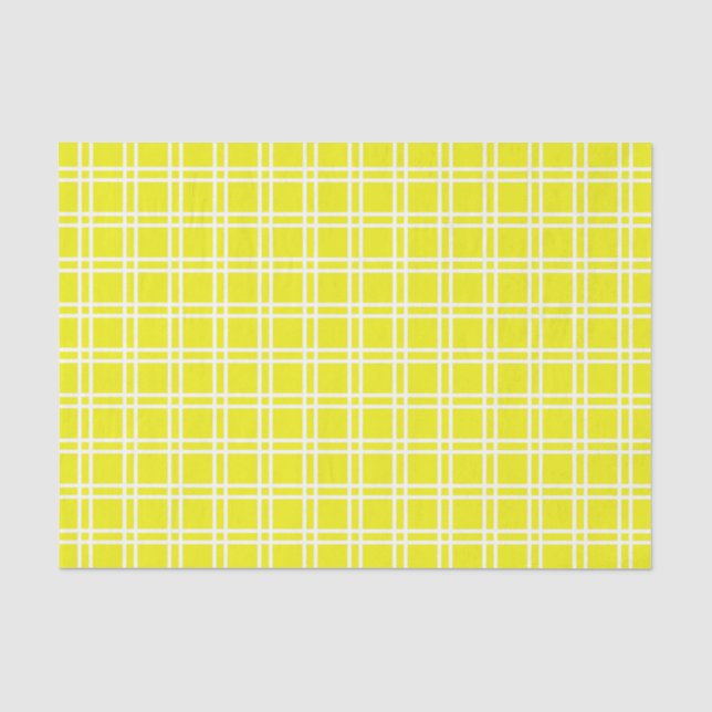 Papier Mousseline Treillis élégant au citron à Emporiomoffa (Recto)