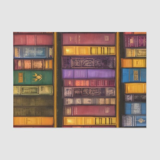 Papier Mousseline Trésors littéraires - Livres anciens classiques (Recto)