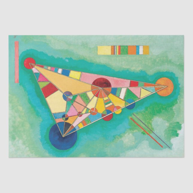 Papier Mousseline Triangles colorés par Wassily Kandinsky (Recto)