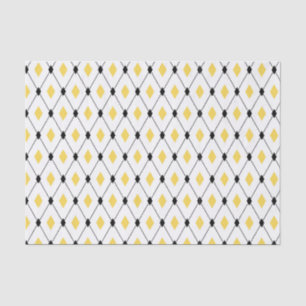 Papier Mousseline Triangles Jaunes Et Noirs
