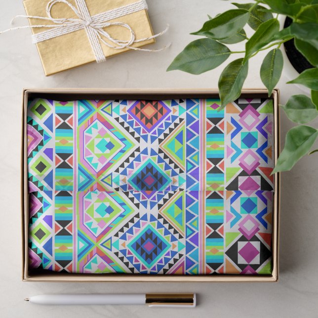 Papier Mousseline Tribal Aztèque autochtone (Cadeau)