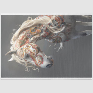 Papier Mousseline Tribunal Indian Painted Horse Series Decoupage