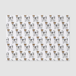 Papier Mousseline Tricolor Wire Fox Terrier mignon Chiens de dessin