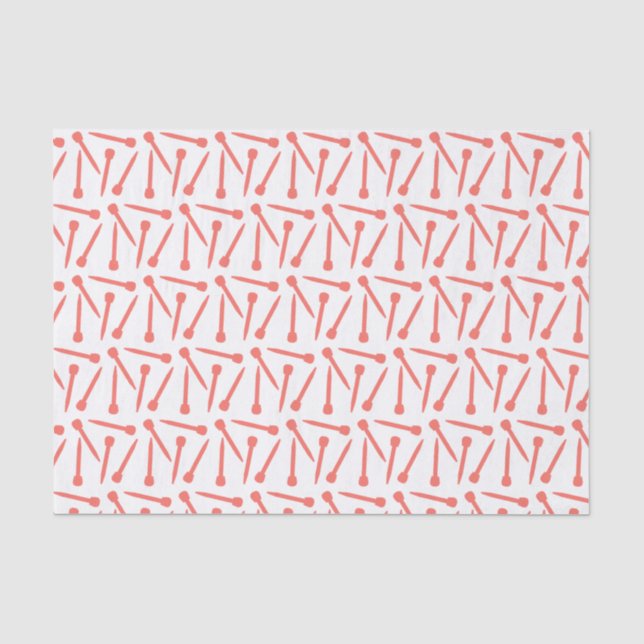 Papier Mousseline Tricot Aiguilles Artisanat Vivre Corail (Recto)