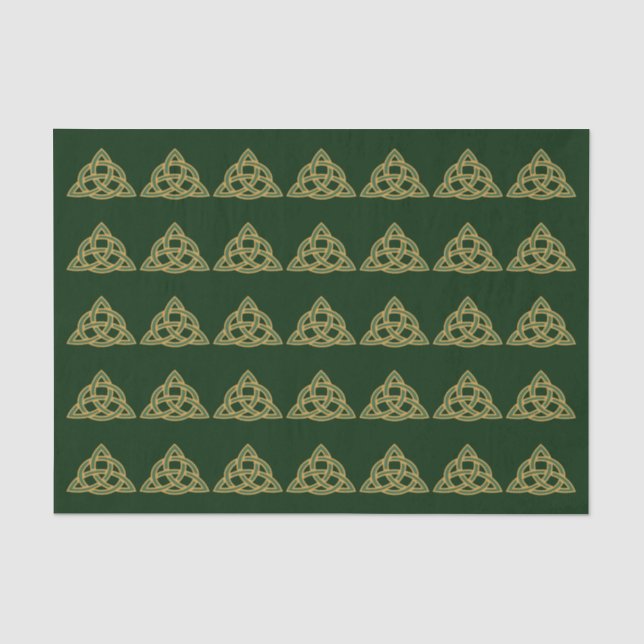 Papier Mousseline Trinity Knot Livre vert (Recto)