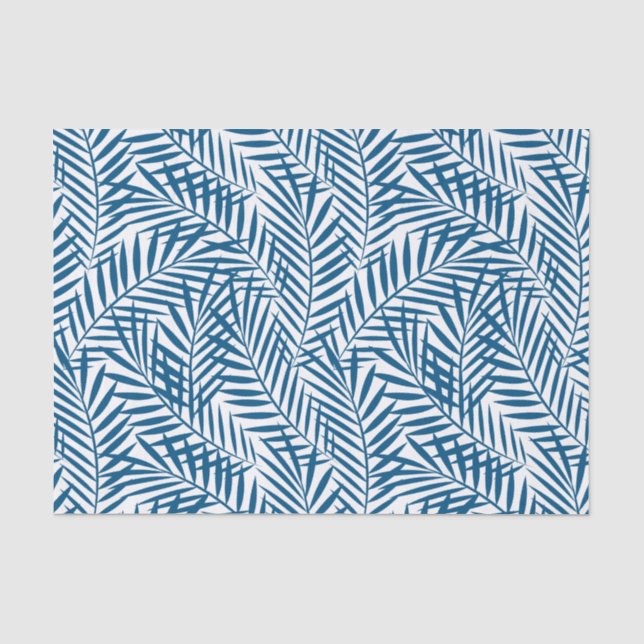Papier Mousseline Tropcal bleu (Recto)