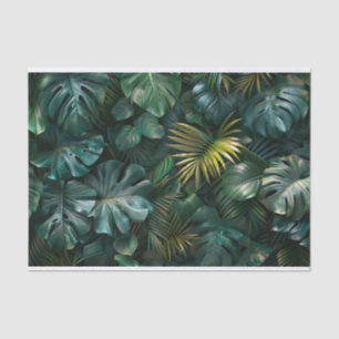 Papier Mousseline Tropical Green Leaf Palm Fronds Découpage
