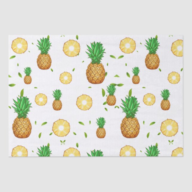 Papier Mousseline TROPICAL SUMMER ananas Slice Motif tendance (Recto)