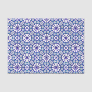 Papier Mousseline Tuile bleue d'Iznik