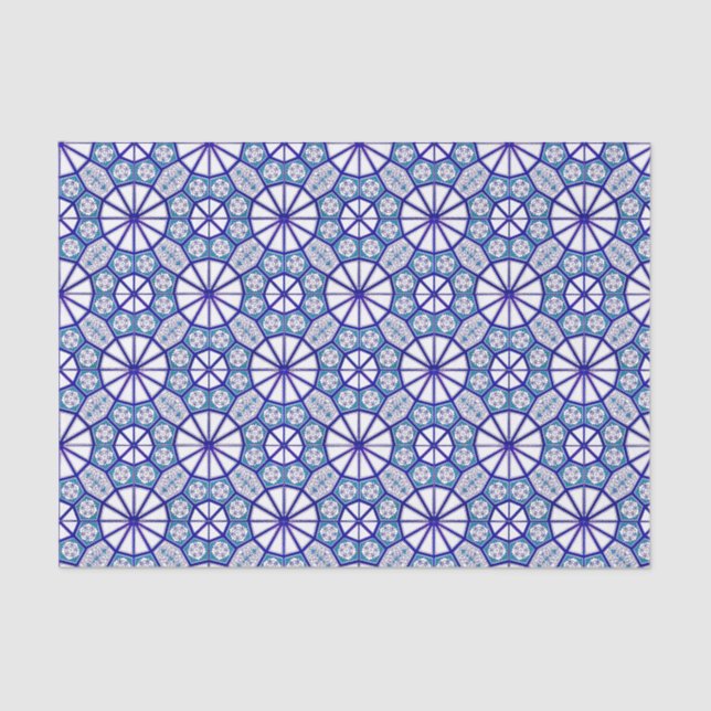 Papier Mousseline Tuile bleue d'Iznik (Recto)