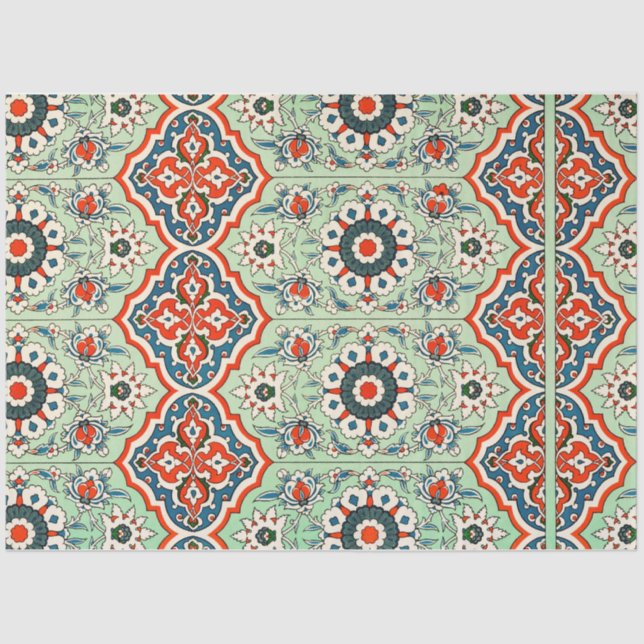 Papier Mousseline Tuiles portugaises tissu de découpage (Recto)