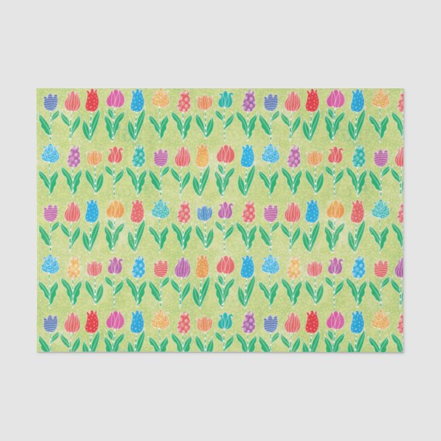 Papier Mousseline Tulipes lunatiques (Recto)