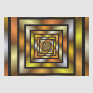 Papier Mousseline Tunnel lumineux coloré Trippy Fractal Graphisme