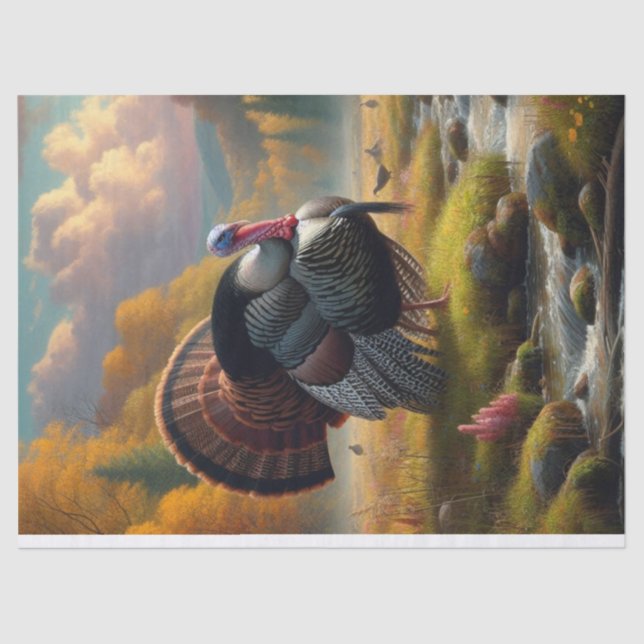 Papier Mousseline Turquie sauvage par peinture de flux (Recto)