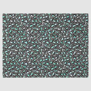 Papier Mousseline Turquoise Safari Series Design 11