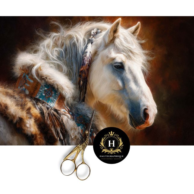 Papier Mousseline Turquoise Sunburst Ivory Stallion Tissue Paper (Créateur téléchargé)