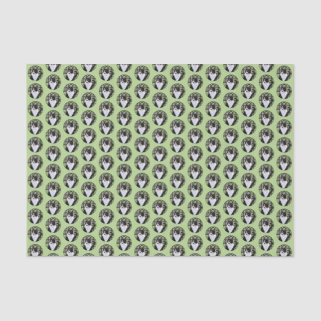 Papier Mousseline Tuxedo Chat dans la peinture de fenêtre Art animal (Recto)