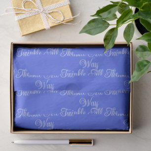 Papier Mousseline Twinkle All The Way Festif Bleu & Blanc Impeccab