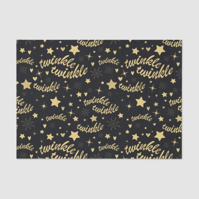 Papier Mousseline Twinkle Twinkle Motif transparent (Recto)