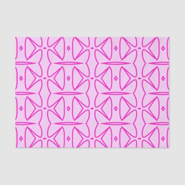Papier Mousseline Two Toned Pink Pattern Tissue Paper (Recto)