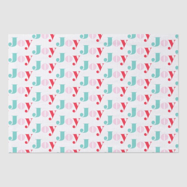 Papier Mousseline Typographie de Christmas Joy (Recto)