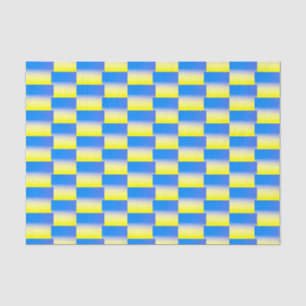 Papier Mousseline Ukraine motif bleu et jaune Inspiré pour la paix