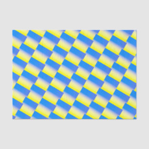 Papier Mousseline Ukraine motif bleu et jaune Inspiré pour la paix