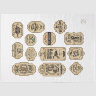 Papier Mousseline Un apothecaire et potion Étiquette série Design 19