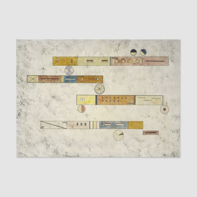 Papier Mousseline Un après l'autre par Wassily Kandinsky (Recto)