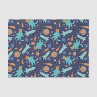 Papier Mousseline Un astronaute de chat dans l'espace Planètes de fu