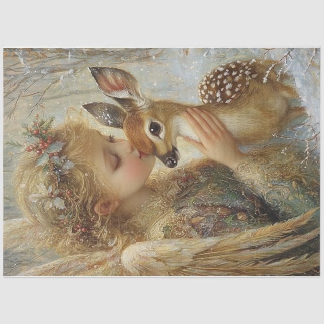 Papier Mousseline Un baiser d'anges (Recto)