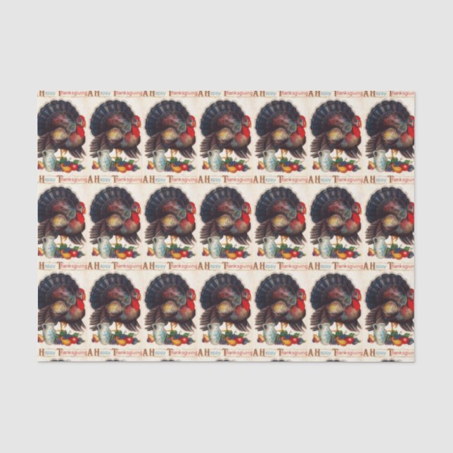 Papier Mousseline Un bon thanksgiving Turquie (Recto)