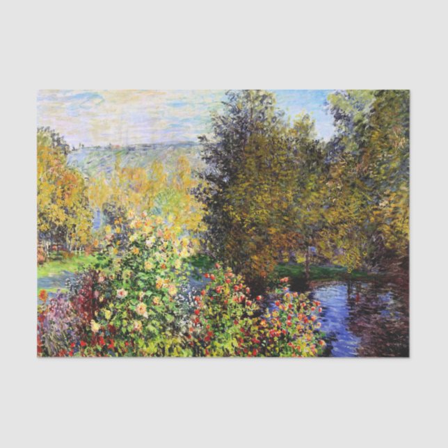 Papier Mousseline Un coin du jardin à Montgeron (Recto)